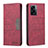 Leather Case Stands Flip Cover Holder B01F for Realme V23 5G Red