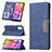 Leather Case Stands Flip Cover Holder B01F for Samsung Galaxy A02s