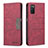 Leather Case Stands Flip Cover Holder B01F for Samsung Galaxy A02s Red