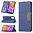 Leather Case Stands Flip Cover Holder B01F for Samsung Galaxy A03s