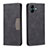 Leather Case Stands Flip Cover Holder B01F for Samsung Galaxy A04 4G Black