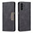 Leather Case Stands Flip Cover Holder B01F for Samsung Galaxy A04s Black