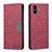 Leather Case Stands Flip Cover Holder B01F for Samsung Galaxy A05 Red