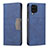 Leather Case Stands Flip Cover Holder B01F for Samsung Galaxy A12 Nacho Blue