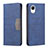 Leather Case Stands Flip Cover Holder B01F for Samsung Galaxy A23 5G SC-56C Blue