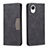 Leather Case Stands Flip Cover Holder B01F for Samsung Galaxy A23s Black