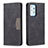 Leather Case Stands Flip Cover Holder B01F for Samsung Galaxy A52 4G Black