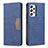 Leather Case Stands Flip Cover Holder B01F for Samsung Galaxy A53 5G Blue