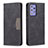 Leather Case Stands Flip Cover Holder B01F for Samsung Galaxy A72 4G Black