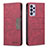 Leather Case Stands Flip Cover Holder B01F for Samsung Galaxy A73 5G Red