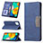 Leather Case Stands Flip Cover Holder B01F for Samsung Galaxy M32 4G