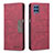 Leather Case Stands Flip Cover Holder B01F for Samsung Galaxy M32 4G Red