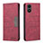 Leather Case Stands Flip Cover Holder B01F for Vivo Y02S Red