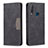 Leather Case Stands Flip Cover Holder B01F for Vivo Y11 Black