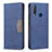 Leather Case Stands Flip Cover Holder B01F for Vivo Y11 Blue