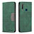 Leather Case Stands Flip Cover Holder B01F for Vivo Y12 Green