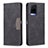 Leather Case Stands Flip Cover Holder B01F for Vivo Y21a