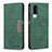 Leather Case Stands Flip Cover Holder B01F for Vivo Y31 (2021) Green