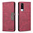 Leather Case Stands Flip Cover Holder B01F for Vivo Y31 (2021) Red