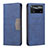 Leather Case Stands Flip Cover Holder B01F for Xiaomi Poco X4 Pro 5G Blue