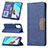 Leather Case Stands Flip Cover Holder B01F for Xiaomi Redmi 10 (2022)