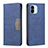 Leather Case Stands Flip Cover Holder B01F for Xiaomi Redmi A2 Plus Blue