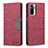 Leather Case Stands Flip Cover Holder B01F for Xiaomi Redmi Note 10 4G Red