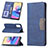 Leather Case Stands Flip Cover Holder B01F for Xiaomi Redmi Note 10 5G