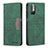 Leather Case Stands Flip Cover Holder B01F for Xiaomi Redmi Note 10 5G Green