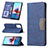 Leather Case Stands Flip Cover Holder B01F for Xiaomi Redmi Note 10S 4G