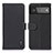 Leather Case Stands Flip Cover Holder B01H for Google Pixel 6 5G Black