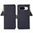 Leather Case Stands Flip Cover Holder B01H for Google Pixel 8 5G Blue
