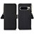 Leather Case Stands Flip Cover Holder B01H for Google Pixel 8 Pro 5G Black