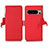 Leather Case Stands Flip Cover Holder B01H for Google Pixel 8 Pro 5G Red
