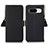 Leather Case Stands Flip Cover Holder B01H for Google Pixel 8a 5G Black