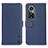 Leather Case Stands Flip Cover Holder B01H for Huawei Honor 50 Pro 5G Blue