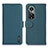 Leather Case Stands Flip Cover Holder B01H for Huawei Honor 50 Pro 5G Green