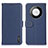 Leather Case Stands Flip Cover Holder B01H for Huawei Mate 60 Blue