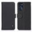 Leather Case Stands Flip Cover Holder B01H for Motorola Moto G 5G (2022) Black