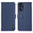 Leather Case Stands Flip Cover Holder B01H for Motorola Moto G 5G (2022) Blue