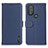 Leather Case Stands Flip Cover Holder B01H for Motorola Moto G Power (2022) Blue