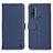 Leather Case Stands Flip Cover Holder B01H for Motorola Moto G Pure Blue