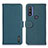 Leather Case Stands Flip Cover Holder B01H for Motorola Moto G Pure Green