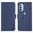 Leather Case Stands Flip Cover Holder B01H for Motorola Moto G31 Blue