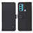 Leather Case Stands Flip Cover Holder B01H for Motorola Moto G40 Fusion Black