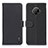 Leather Case Stands Flip Cover Holder B01H for Nokia G300 5G Black