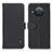 Leather Case Stands Flip Cover Holder B01H for Nokia X10 Black