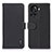 Leather Case Stands Flip Cover Holder B01H for OnePlus 10R 5G Black