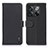 Leather Case Stands Flip Cover Holder B01H for OnePlus 10T 5G Black