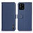 Leather Case Stands Flip Cover Holder B01H for Oppo Find X3 Pro 5G Blue